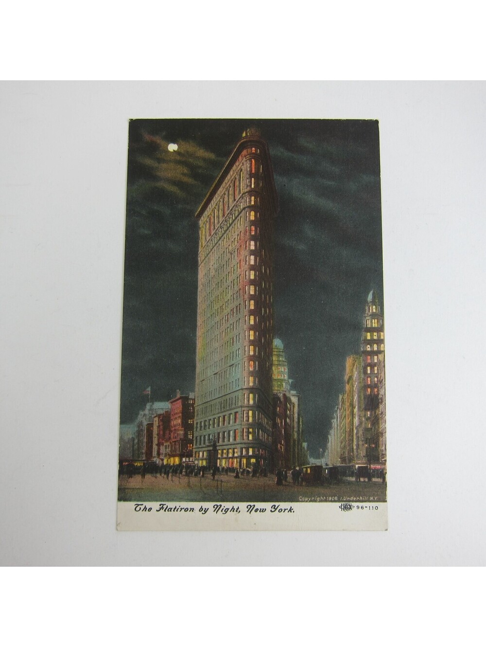 Postcard New York City The Flatiron Building By Night Antique UNPOSTED RARE